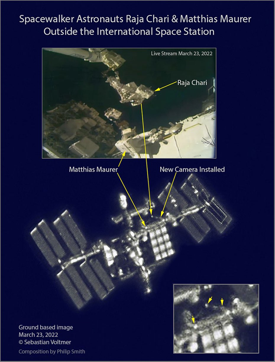 Astronauci ISS spacerują w kosmosie z Ziemi
