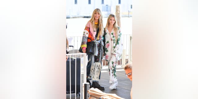 Heidi Klum i Lenny Klum są widziani razem w Wenecji we Włoszech, 27 sierpnia 2021 r.