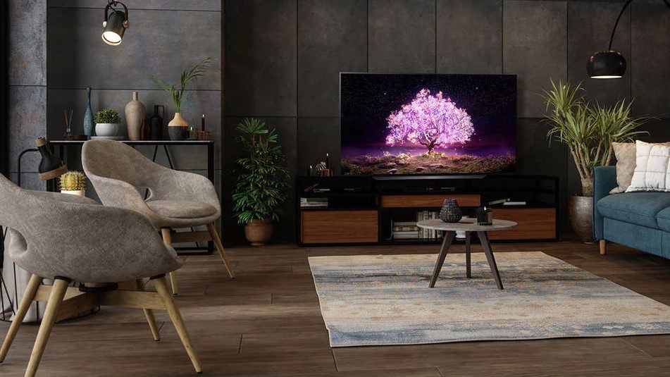 Telewizor LG OLED C1 w salonie