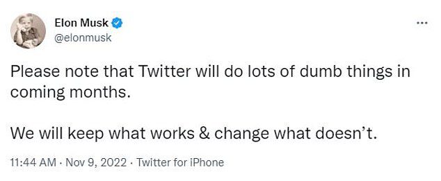 Musk starał się uspokoić największe firmy, które ogłosiły na Twitterze w środę, że jego chaotyczne przejęcie platformy mediów społecznościowych nie zaszkodzi ich markom, przyznając, że niektórzy 