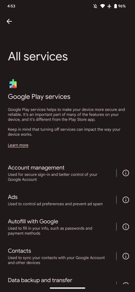 Wyjaśnienie Usług Google Play