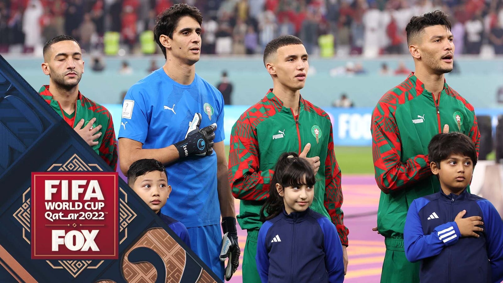 Wyjdź z Chorwacji i Maroka i ich hymnów narodowych przed meczem o trzecie miejsce